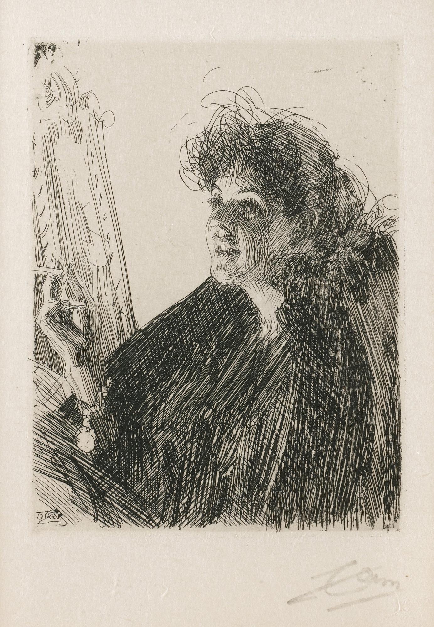 Anders Zorn, "Cigarettrökerska I".