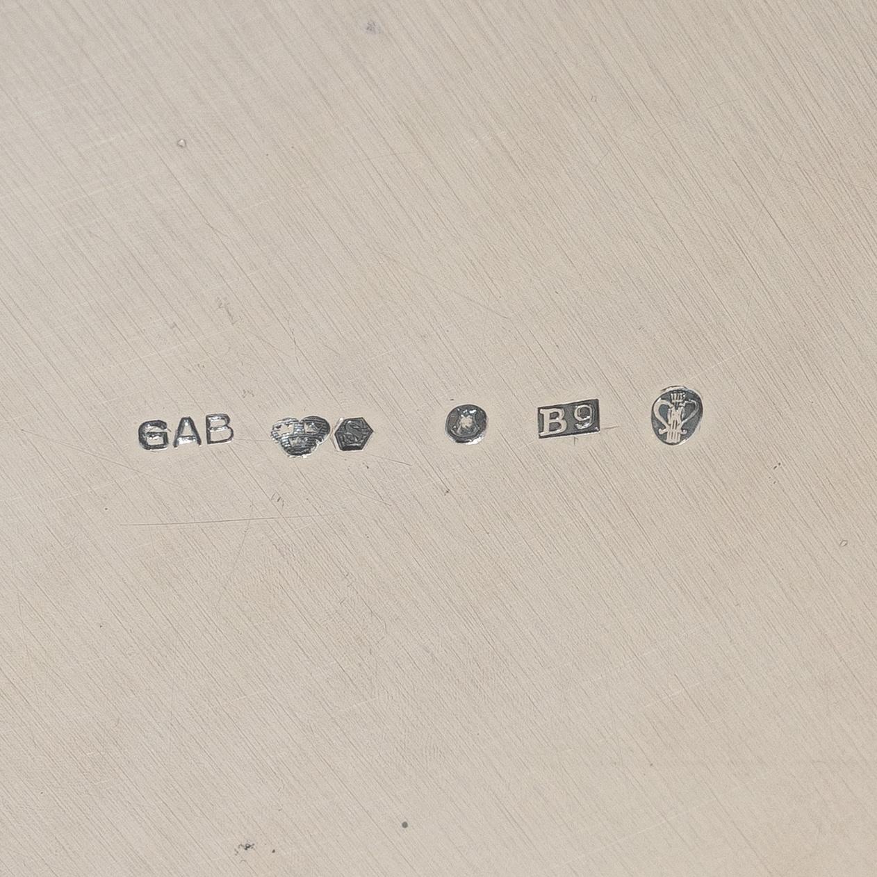 Guldsmedsaktiebolaget (GAB), A Swedish silver bowl, marks of Guldsmedsaktiebolaget (GAB), Stockholm 1952.