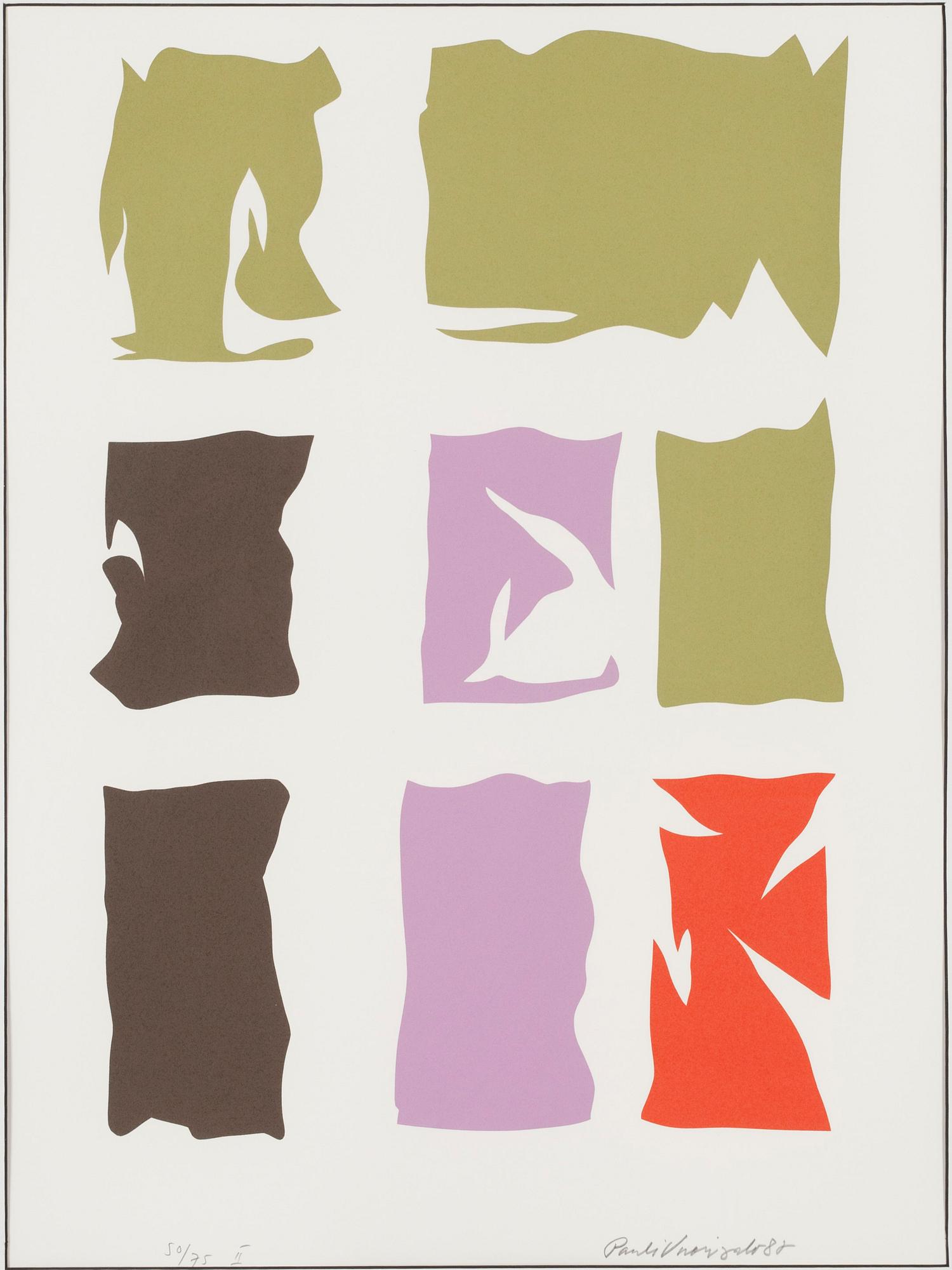 Pauli Vuorisalo, serigrafi, signerad och daterad -88, numrerad 50/75 II.
