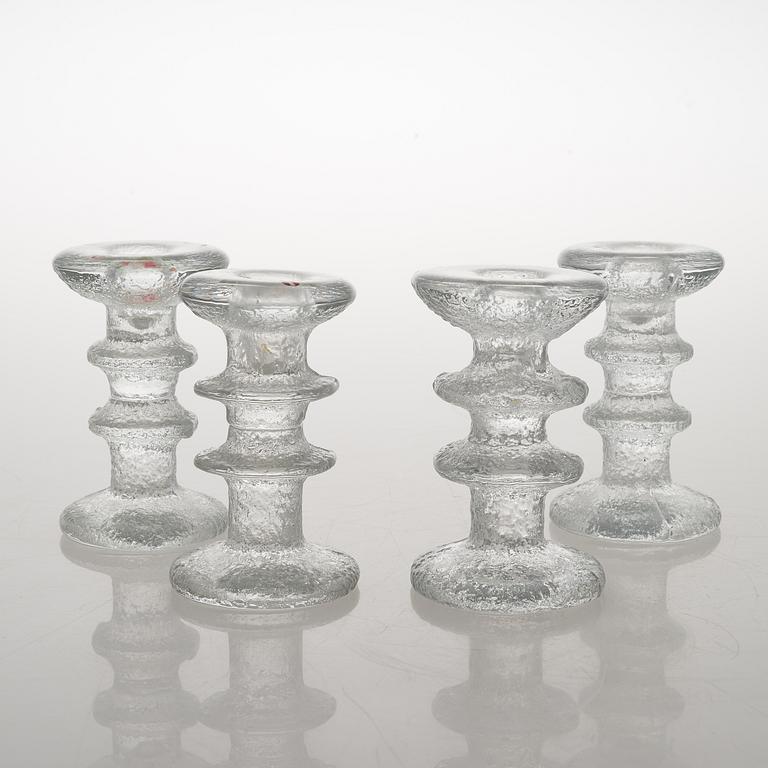 TIMO SARPANEVA, 19 glass 'Festivo' candlesticks for Iittala.