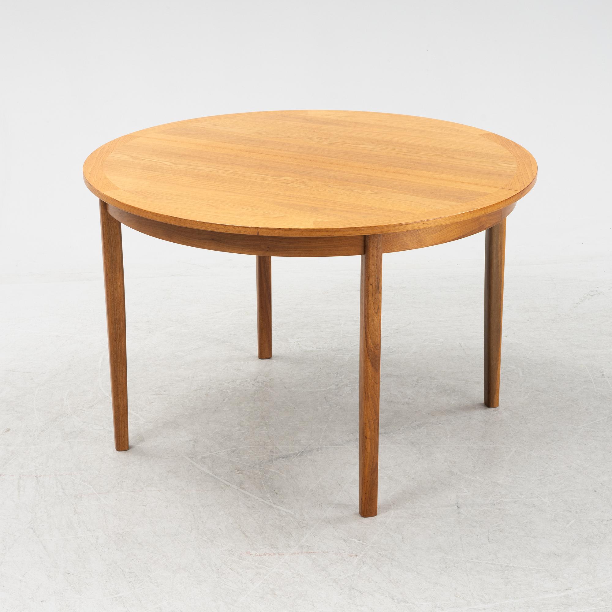 Nils Jonsson, a walnut-veneered dining table from Troeds, 1960's.