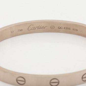 A Cartier "Love" bracelet in 18K white gold.