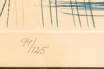 Salvador Dalí, etching and dry needle in color, 5 pcs, signed and numbered.