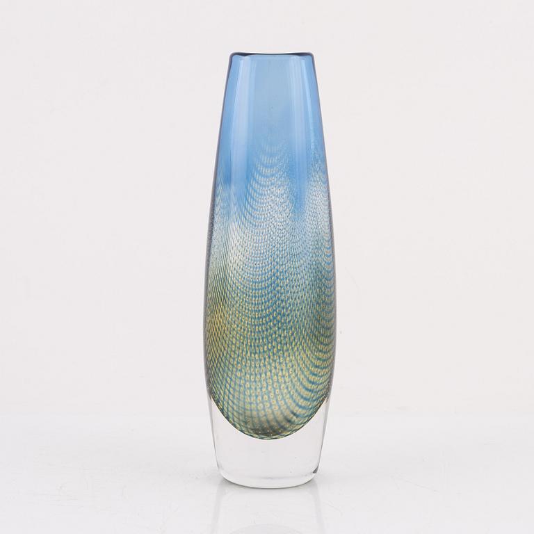 Sven Palmqvist, a glass vase, "Kraka", Orrefors, signed.