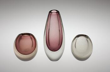 Gunnel Nyman, A SET OF THREE VASES.