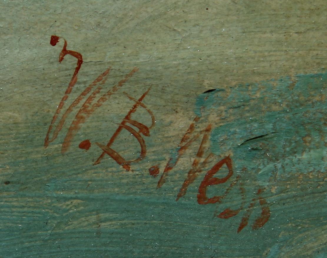 OKÄND KONSTNÄR, olja på duk. Bär sign W.B Webb. 1800-tal.