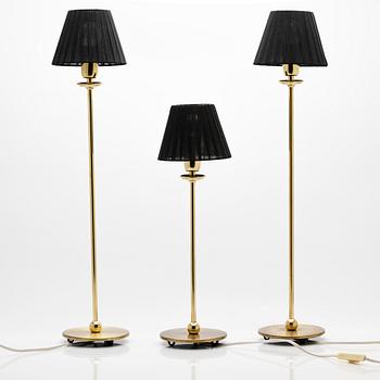 Table lamps, 3 pcs, Tyringe Konsthantverk AB, circa 2000.