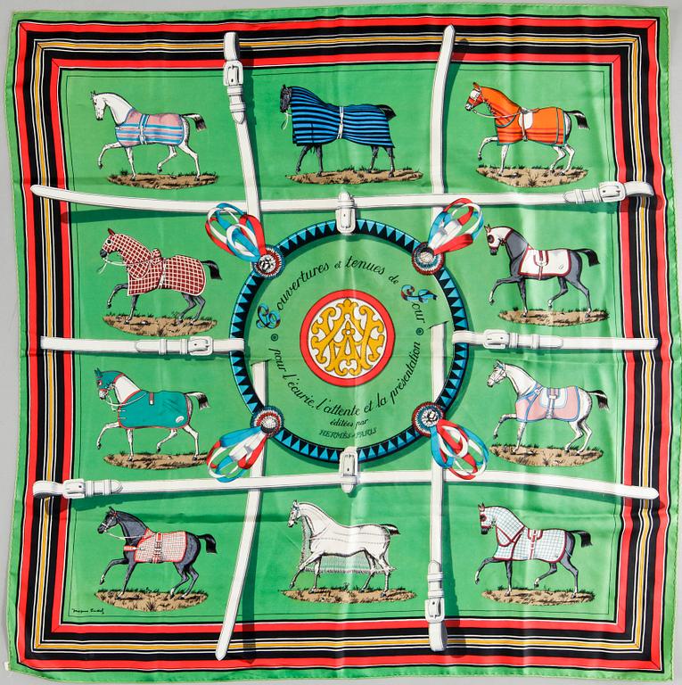 SCARVES, 2 st, siden, Hermès.
