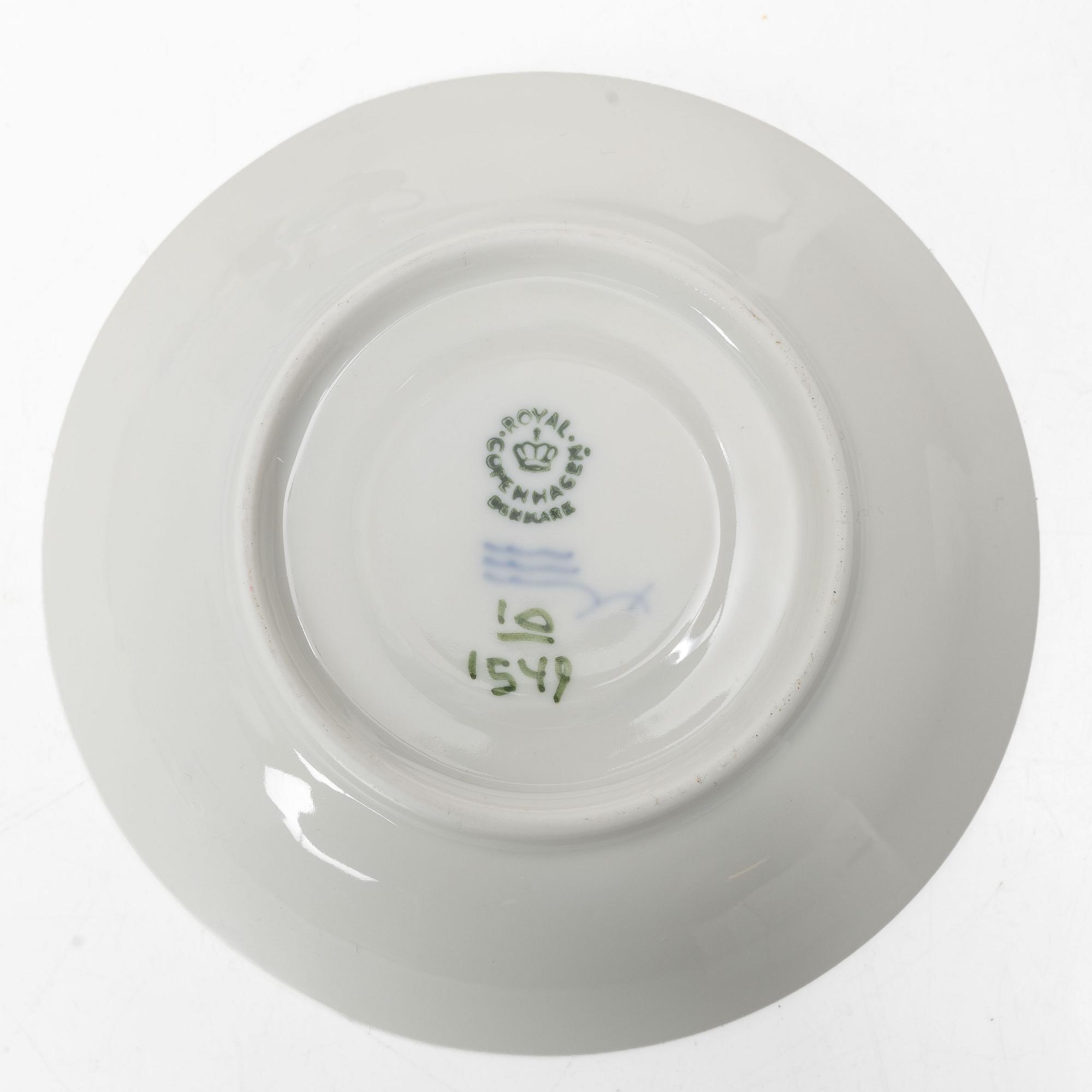 Royal Copenhagen, kaffeservis, 54 delar, "Blå blomst", Danmark, 1900-talets andra hälft.