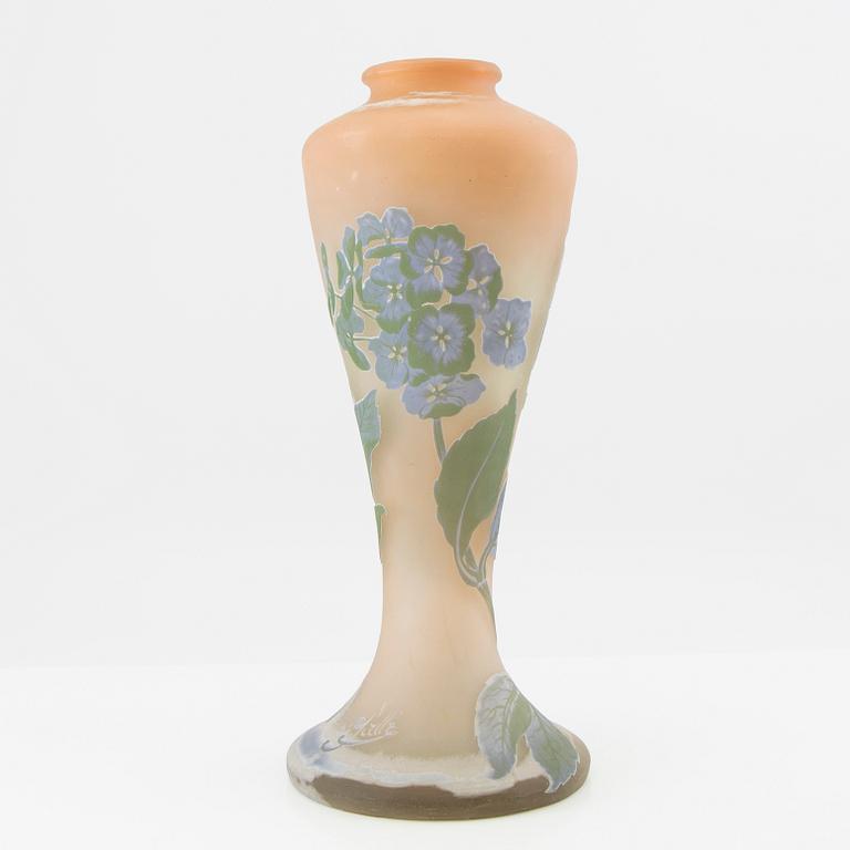 Emile Gallé, lamp base/vase France Art Nouveau early 20th century.