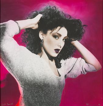 Kari Riipinen, hand coloured photograph, signed and dated -85.