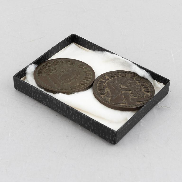 Bror Hjort, two bronze medals, Sporrong & Co, 1940-43.