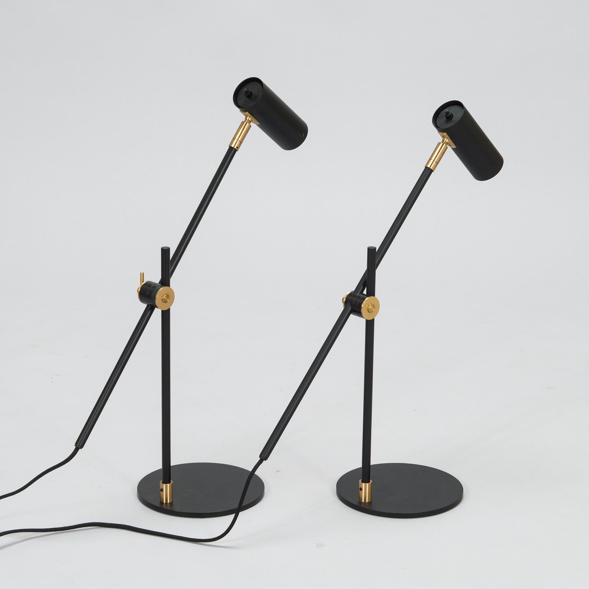 Niclas Hoflin, a pair of table  21st century lamps Lektor for Rubn.