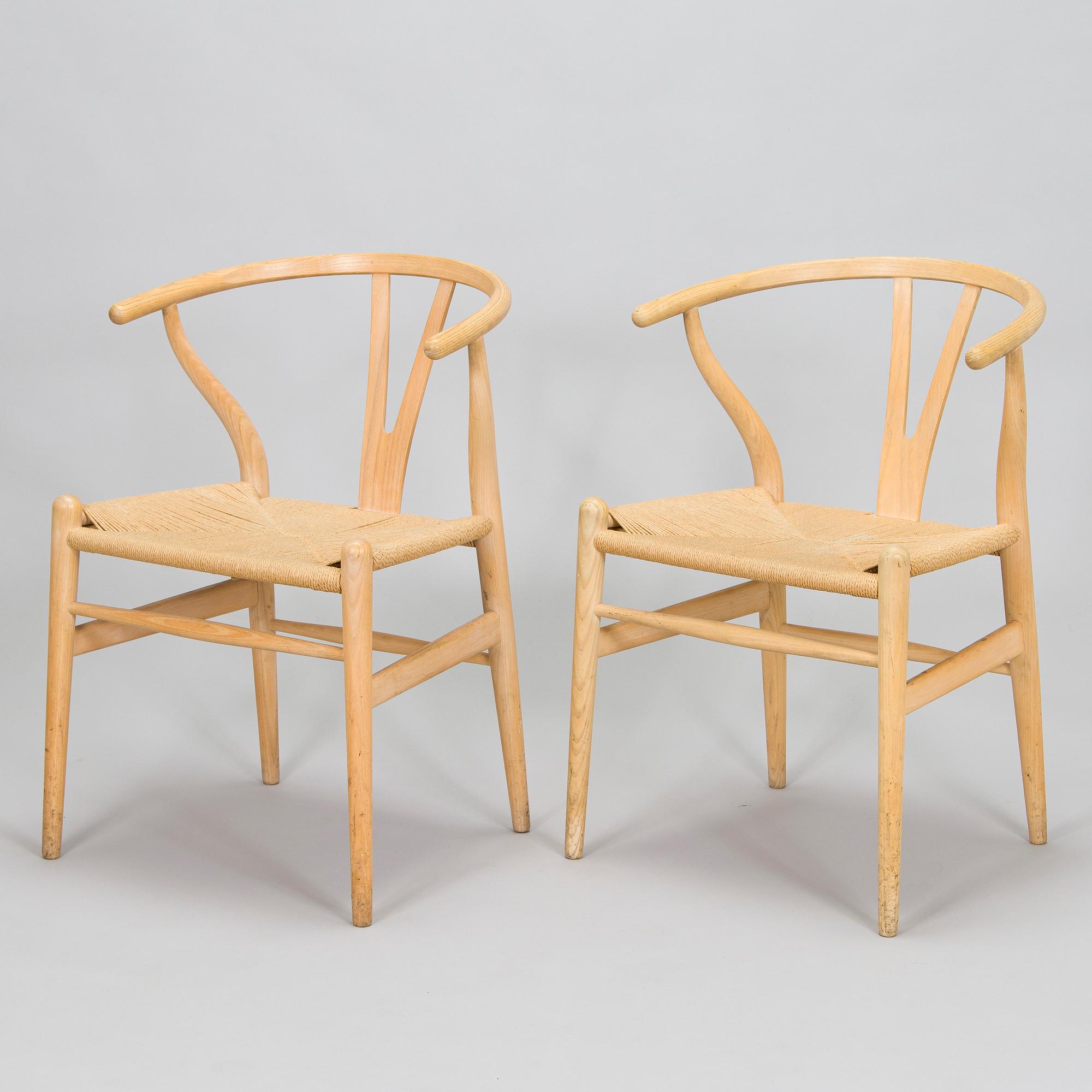 Hans J. Wegner, stolar, 8 st, CH-24 "Y-stolen" Carl Hansen & son. Danmark, 2000-tal.