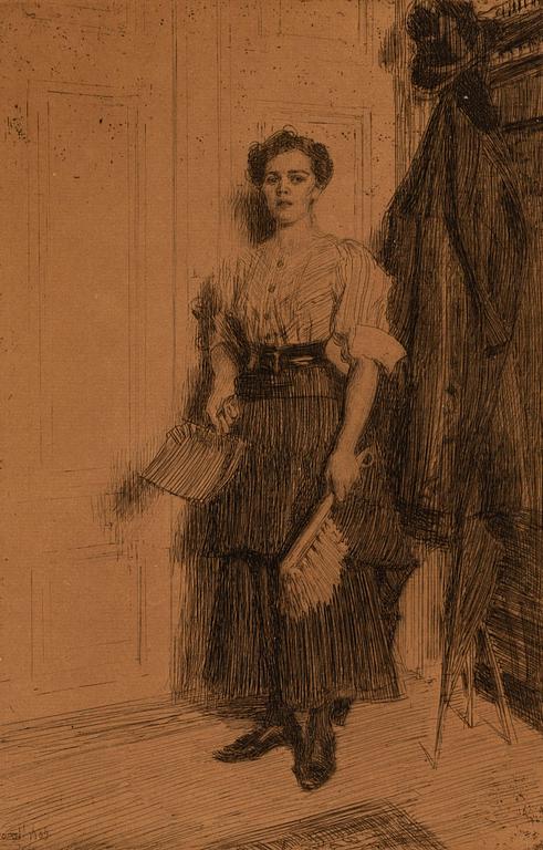 ANDERS ZORN, etsning, 1909, état VI av IV, signerad med blyerts.