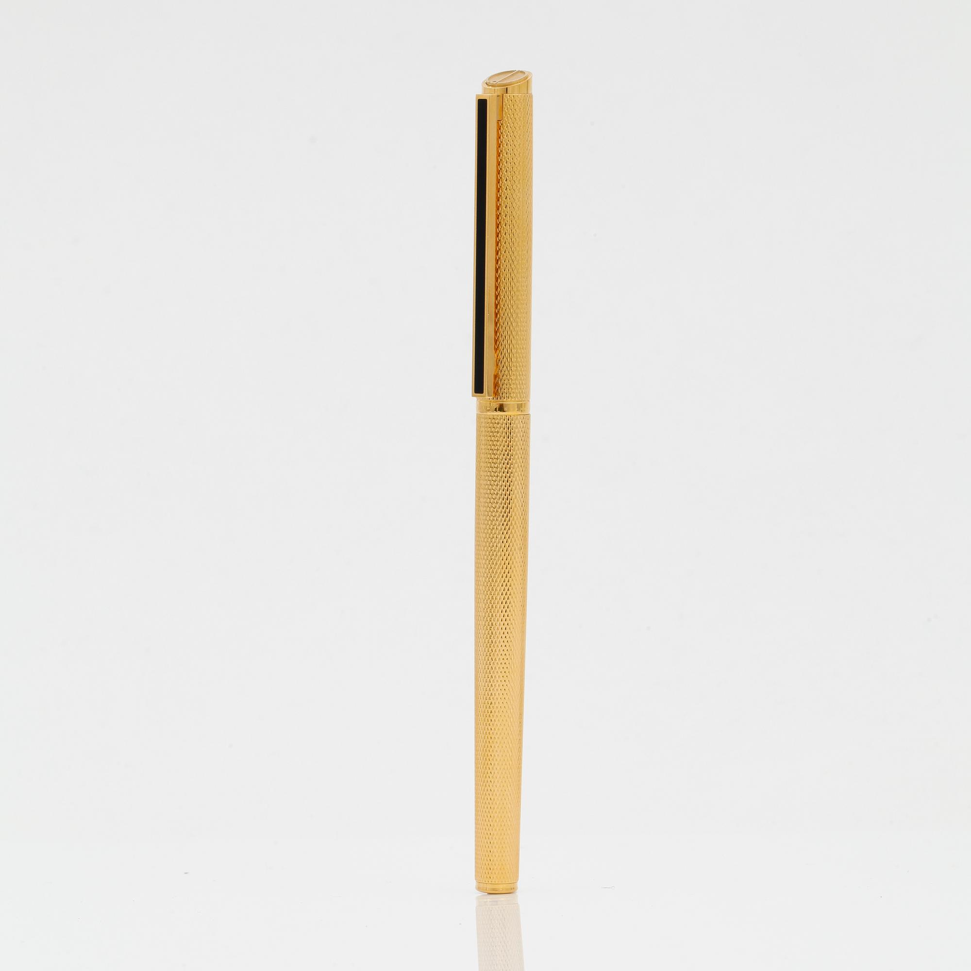 RESERVOARPENNA, gulddoublé, stiftet märkt 14k, för Dunhill av Montblanc, 1980-tal.