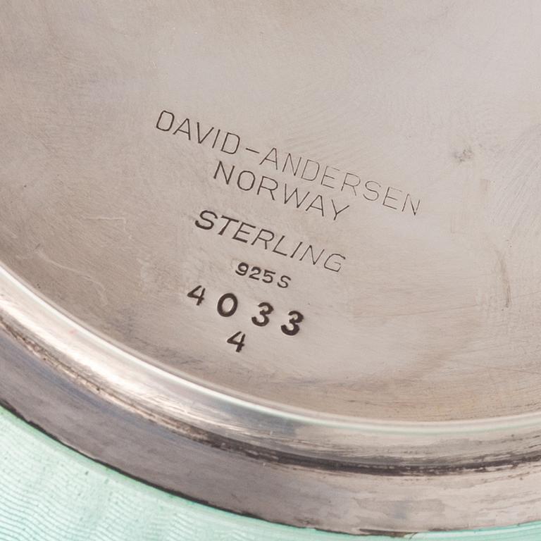 David-Andersen, vas, sterlingsilver och emalj, modell 4033, Norge.