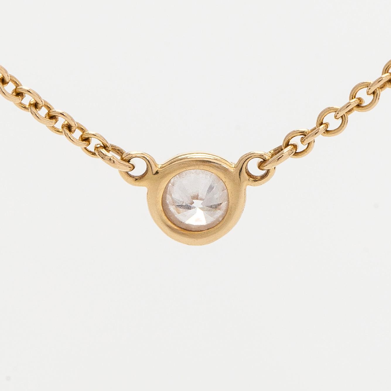 Tiffany & Co, kaulakoru, "Diamonds by the yard", briljanttihiottu timantti, 18K kultaa.