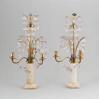 An end of the 19th Century pair of girandoles.