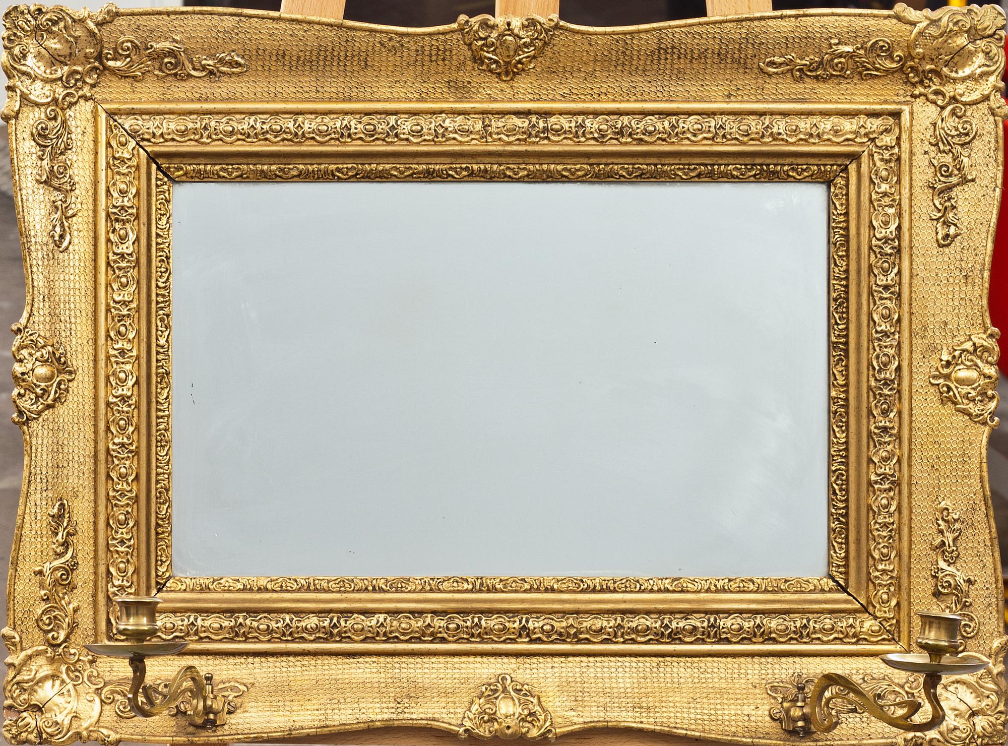 SPEGELLAMPETT. Nyrokoko, 1800-talets mitt.