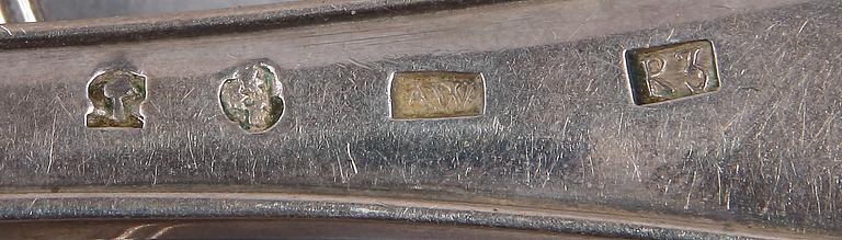 DIVERSE BESTICK, 7 st, silver, Danmark, Sverige, bla Arvid Wernström Eksjö1823.