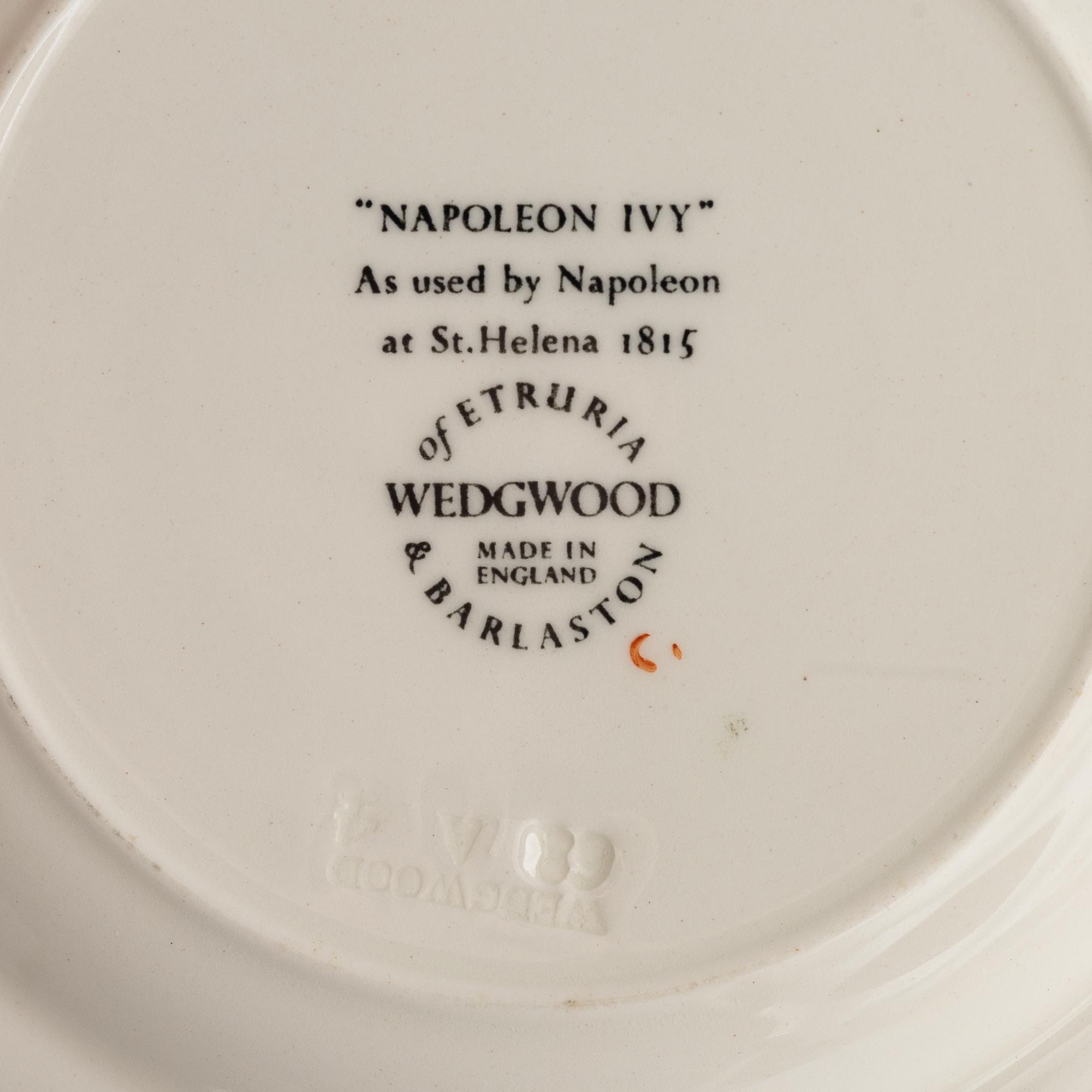 A 59-piece 'Napoleon Ivy' dinner service, Wedgwood, England.