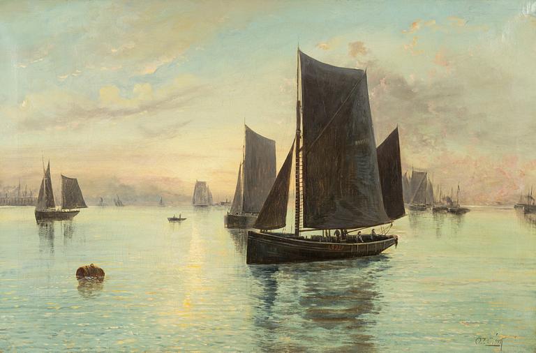 Octavius Thomas Clark, oil on canvas, signed.