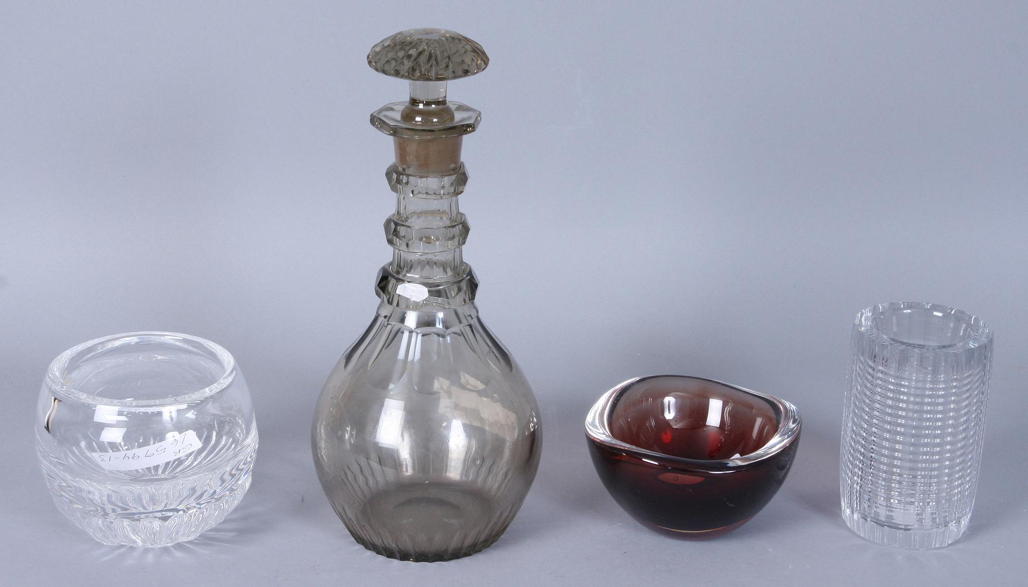 PARTI GLAS, 4 delar, bl a Sven Palmqvist, Orrefors.