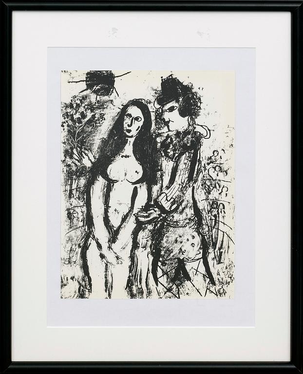 MARC CHAGALL, lithographe, unsigned, from Chagall Lithographe II, 1963.