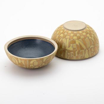 Bo Kristiansen, Ash container with lid, stoneware, Denmark.