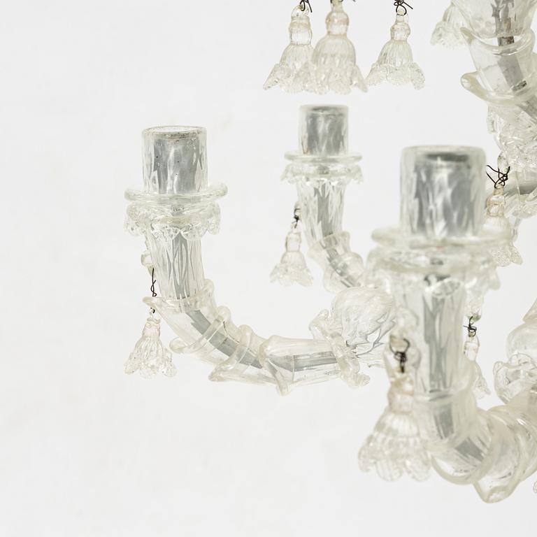 A Venetian style chandelier, mid 20th Century.