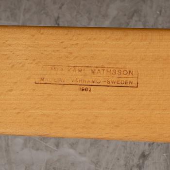 Bruno Mathsson, fåtöljer, ett par, "Eva",  Firma Karl Mathsson, Värnamo 1962.