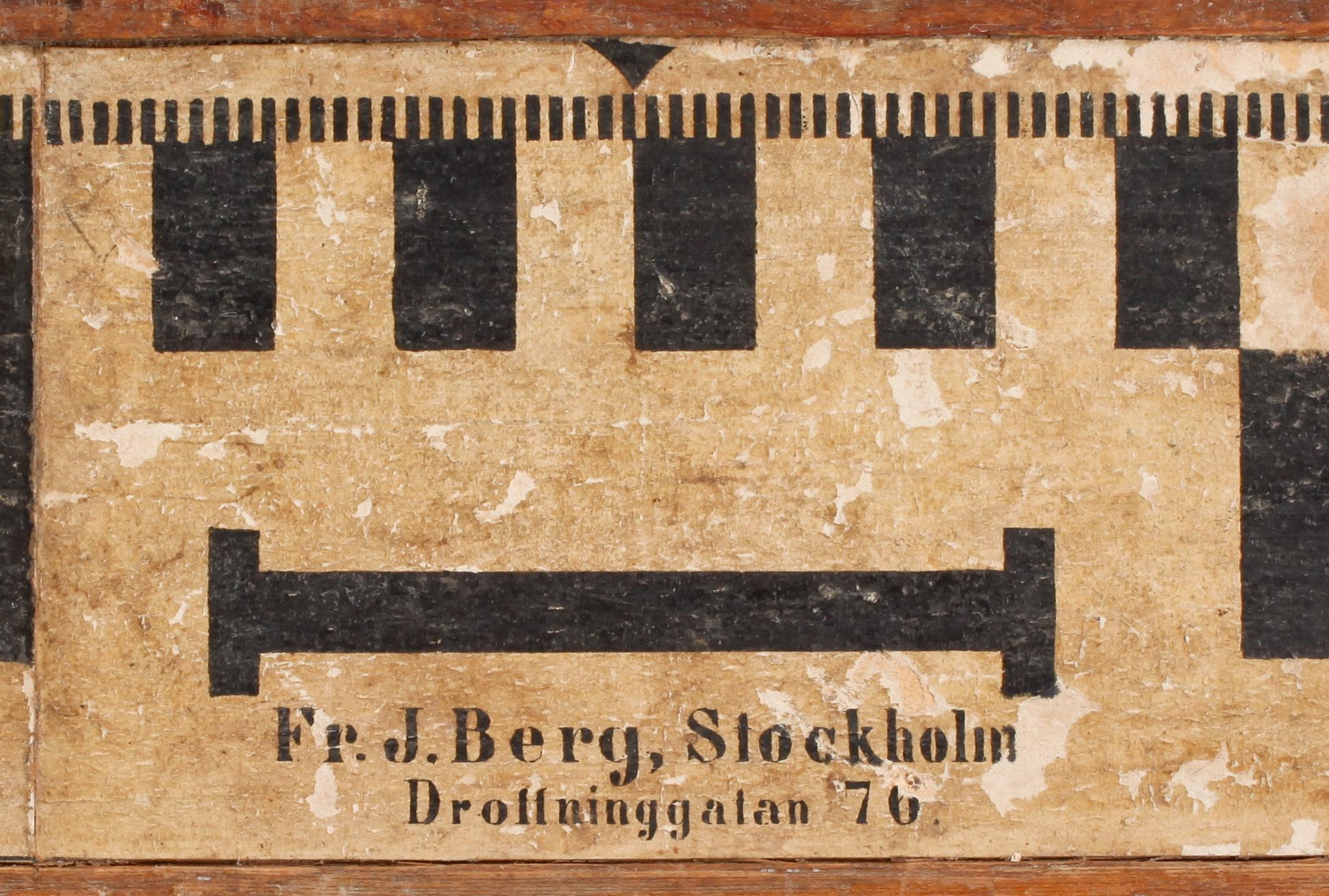 MÄTINSTRUMENT, F J Berg, Stockholm, omkring sekelskiftet 1900.