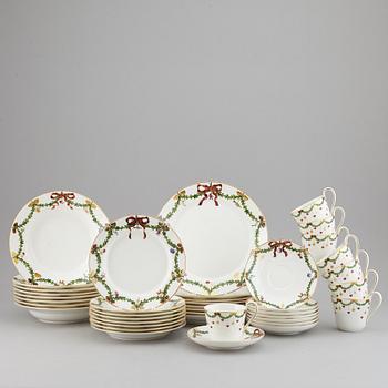 A 32-piece Christmas dinner service, porcelain, Royal Copenhagen.