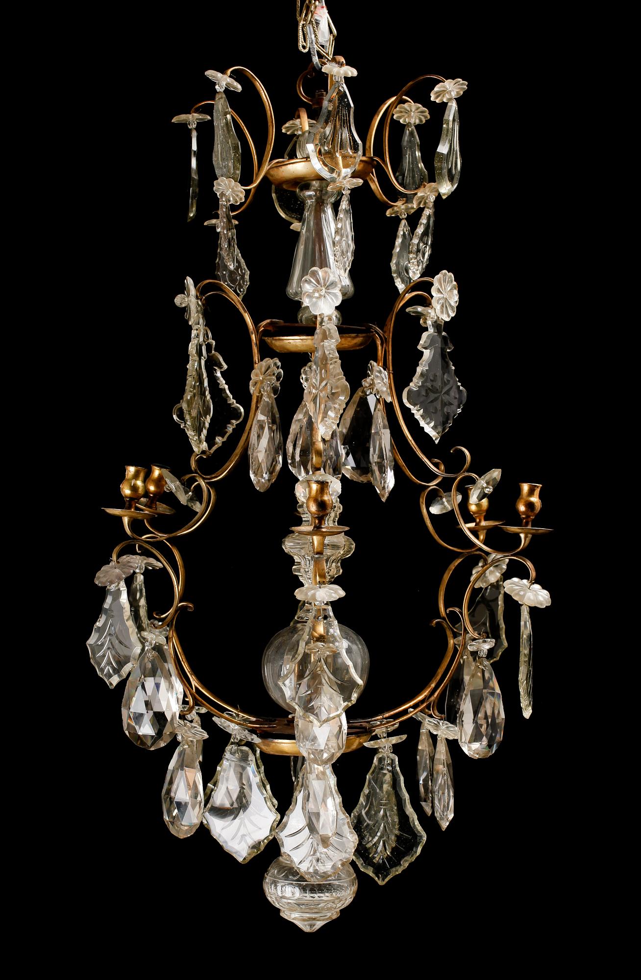 LJUSKRONA, barockstil, 1800-/1900-tal. H 100.