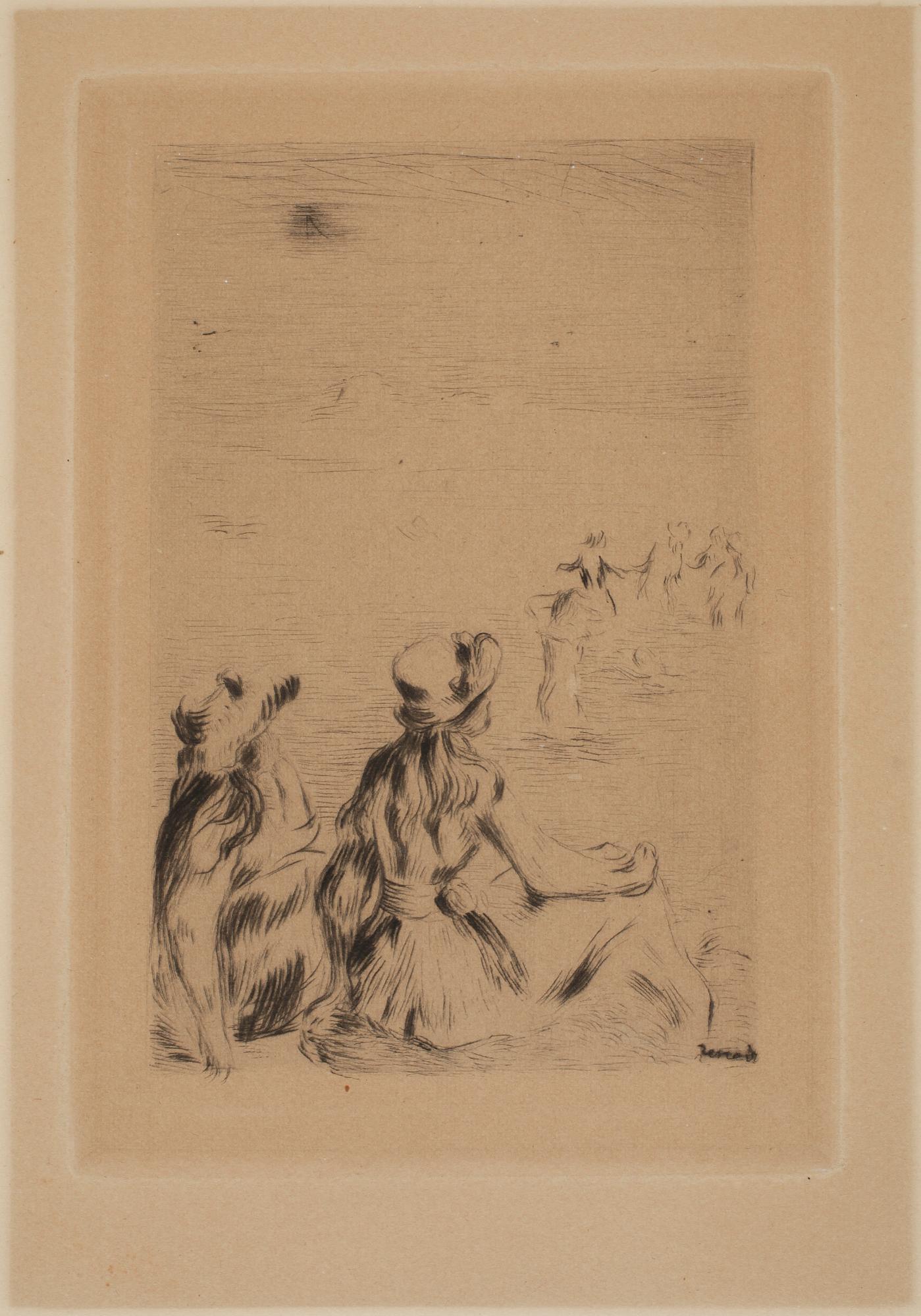 AUGUSTE RENOIR, torrnål, utförd 1892. osign.