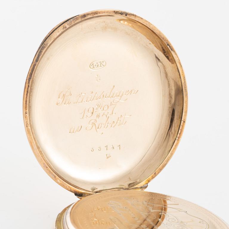 Pocket watch, hunter, 49 mm.