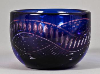 SKÅL, glas, "Ariel", Jan Johansson, Orrefors, sign.