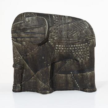Bertil Vallien, Skulptur, elefant, ur "Terra"-serien, Rörstrand.