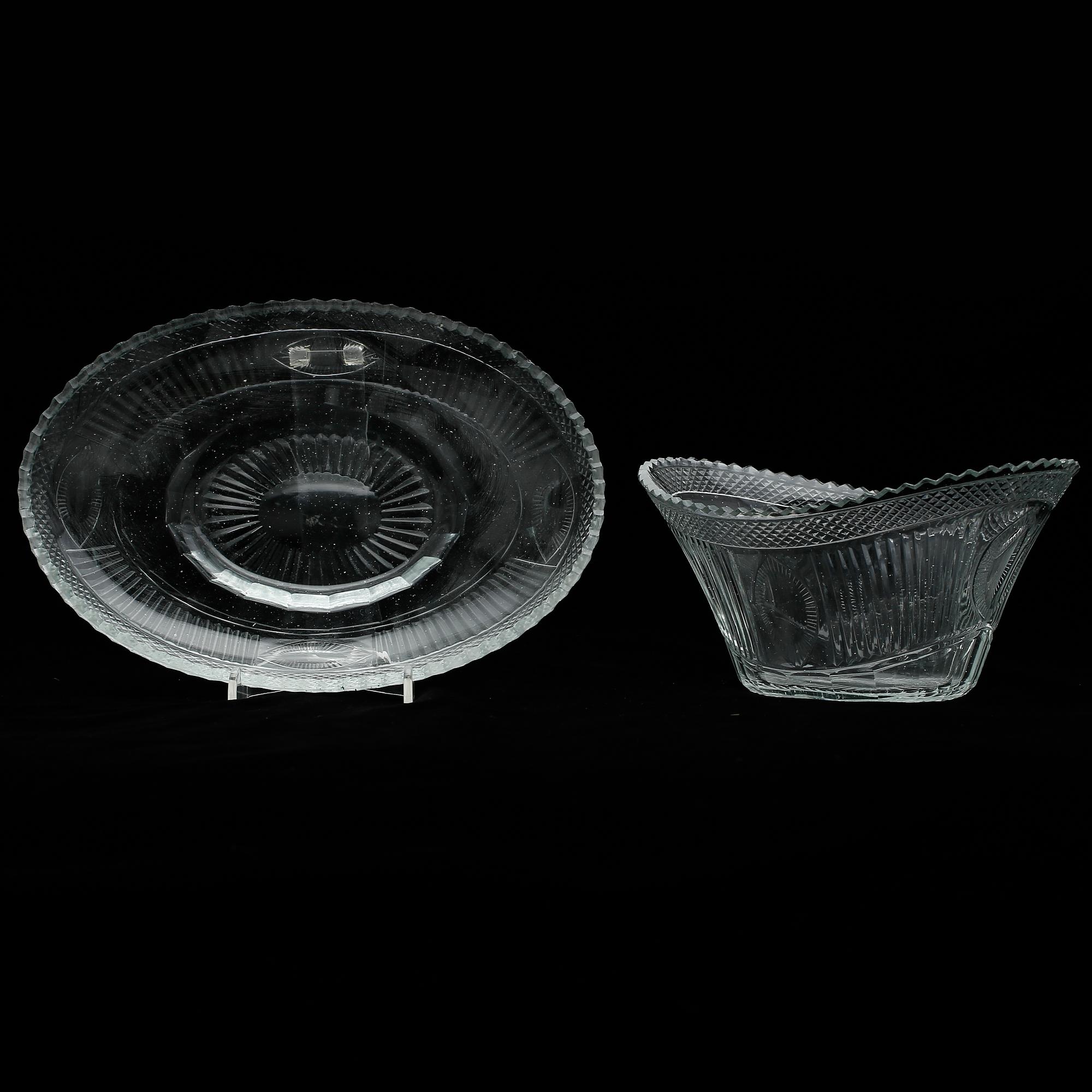 SKÅL MED FAT, glas, 1800-talets slut.