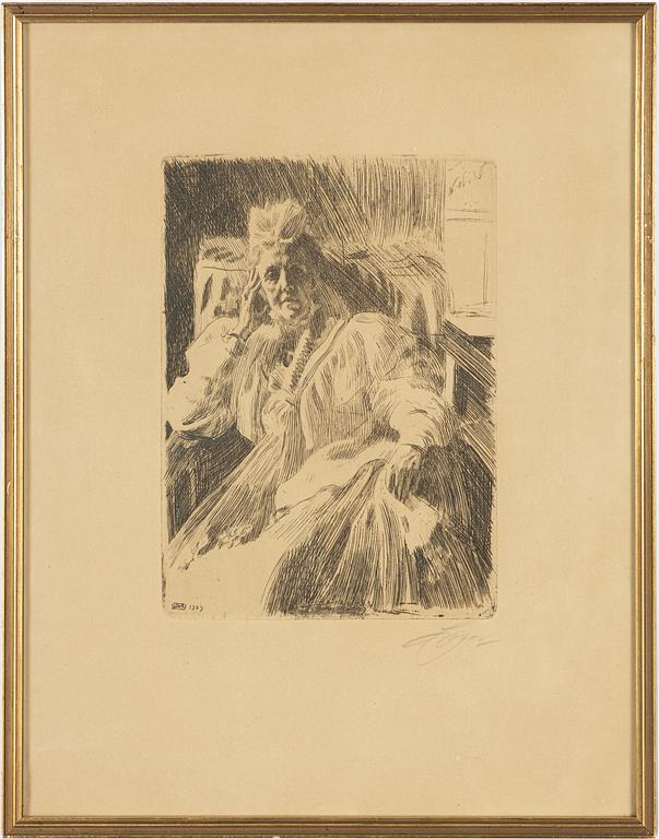 Anders Zorn, ”Änkedrottning Sophia”.