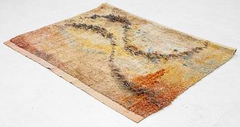 Woven tapestry, "Seidenwandt", rya variant, approx. 145 x 175 cm, Germany, signed B Bernhard.