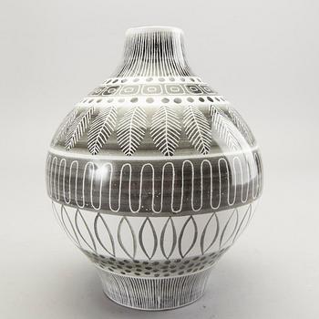 Ingrid Atterberg, Vase "Grafika", Upsala-Ekeby, Sweden 1950's.