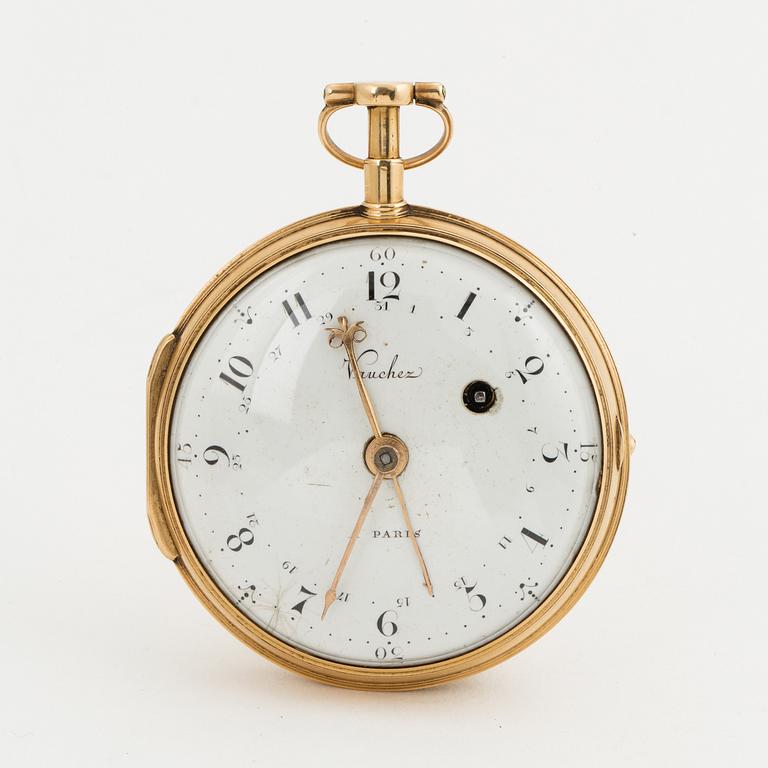 VAUCHEZ, A Paris, pocket watch, 55 mm,