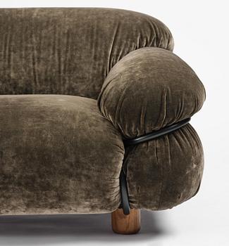 Gianfranco Frattini, a pair of "Sesann" armchairs, Tacchini, Italy, post 2015.