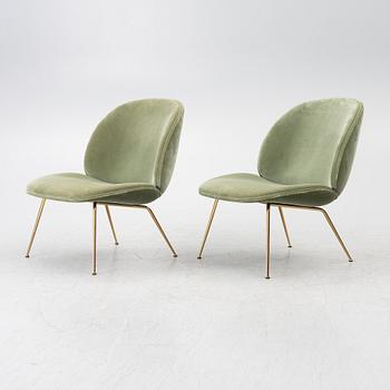 GamFratesi, a pair of 'Beetle Lounge Chairs', Gubi, Denmark.
