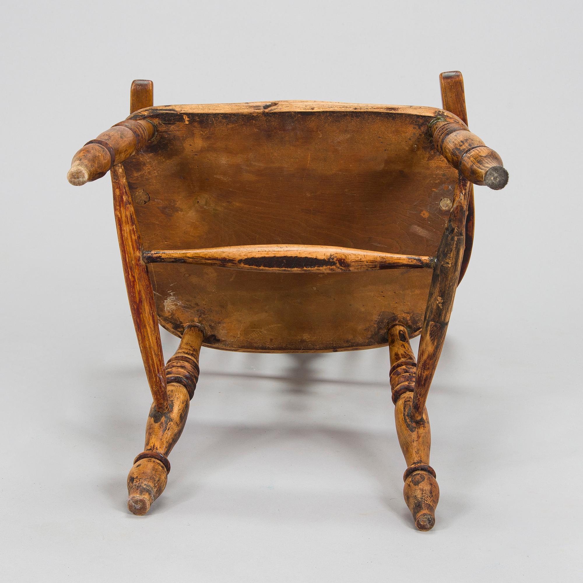 An armchair in Windsor style, 18th century.