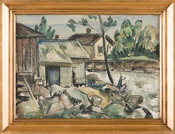 Tyko Sallinen, Maisema joen äärellä.