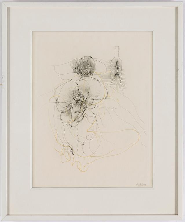 HANS BELLMER, 10 etchings in two colours, 1966-68, signed in pencil.