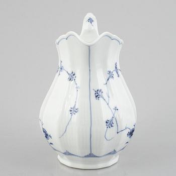 A 'Blue Fluted Plain' / 'Musselmalet rifflet' pitcher, Royal Copenhagen, model 356, post 1923.